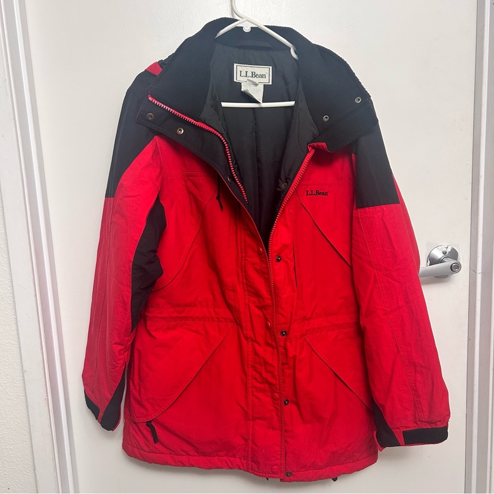 L.L. Bean Black and Red Outdoor Jacket
